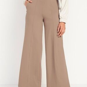 Old Navy Women's Beige Wide-Leg Powersoft Pants Size Large